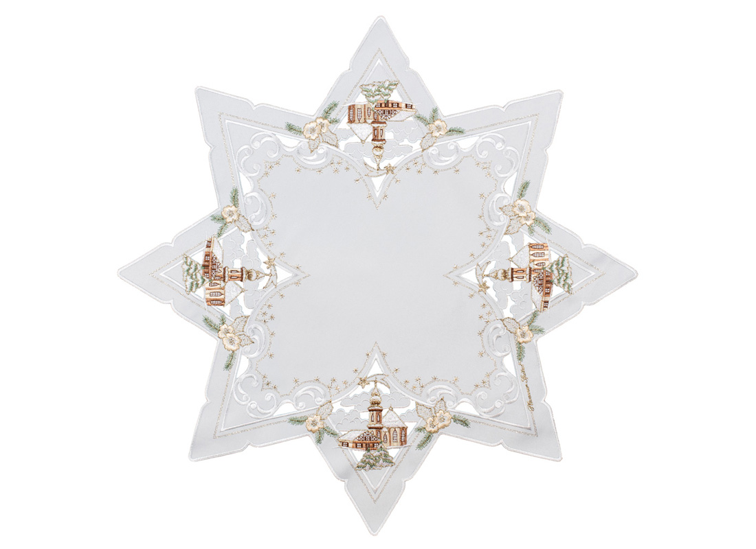 Star shaped table cloth - 85 x 85 cm